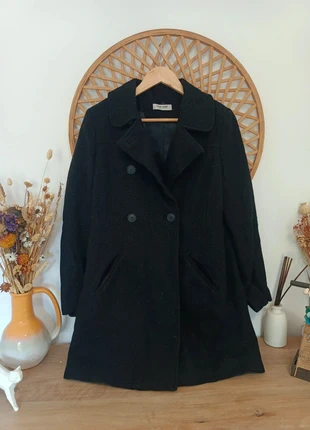 Abrigo negro Naf Naf lana clásico elegante doble botonadura talla 40, brand: Naf Naf, condizioni: Nuovo senza cartellino, taglia: L / IT 44 / EU 40, €50.00, €53.20 include la Protezione acquisti