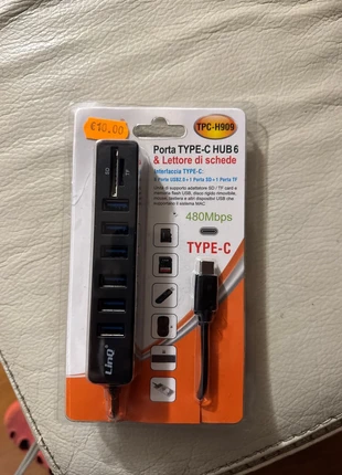 Porta type c, condizioni: Nuovo con cartellino, €5.00, €5.95 include la Protezione acquisti