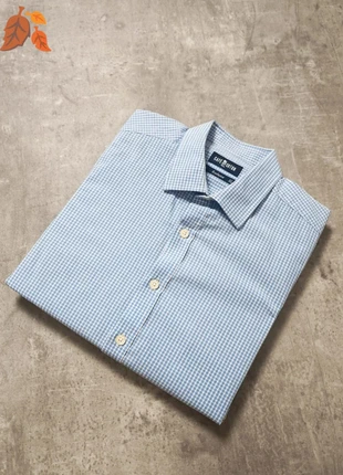 C17 / Chemise Café Coton Paris homme 39 équivaut taille S – Carreaux bleus, marque: Café Coton, état: Très bon état, taille: S, 12,90 €, 14,25 € Protection acheteurs incluse