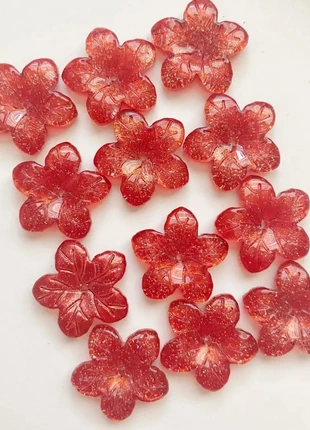 Perles en verre à trou central, forme de fleur, 20 mm, lot de 12 pièces., état: Neuf sans étiquette, 1,00 €, 1,75 € Protection acheteurs (Pro) incluse