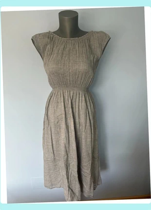 Robe grise Comptoir des Cotonniers T34 – Mi-longue, manches courtes, coton, élastiquée, marke: Comptoir des Cotonniers, zustand: Gut, größe: XS / 34 / 6, 25,00 €, 26,95 € inklusive Vinted-Käuferschutz