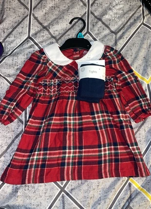 Fred & Flo Red Tartan Dress 9-12 Months With Tights, brand: Fred & Flo, condition: New with tags, size: 9-12 months / 74 cm, £10.50, £11.64 includes Buyer Protection