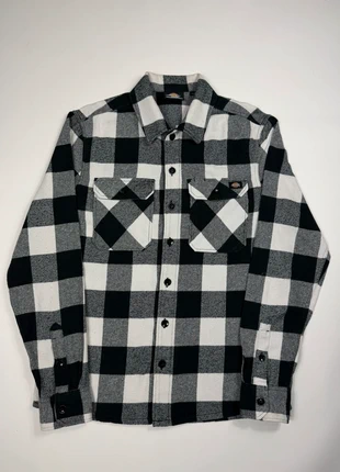 Sur-chemise - Dickies - Flanelle carreaux noir/blanc style bûcheron USA - S #381, marke: Dickies, zustand: Sehr gut, größe: S, 29,00 €, 31,15 € inklusive Vinted-Käuferschutz