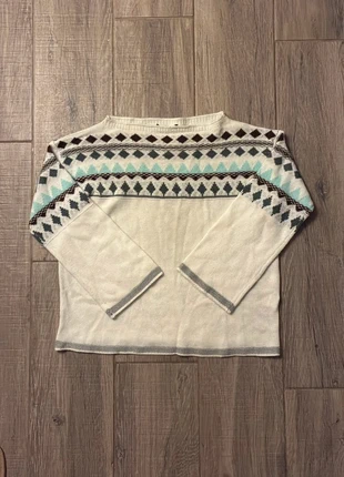 Pull knitted jumper côtelé avec motifs style vintage 90's y2k, marque: Top Vintage, état: Très bon état, taille: M / 38 / 10, 15,00 €, 16,45 € Protection acheteurs incluse