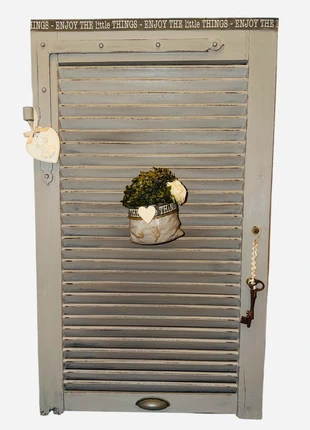 Décoration murale artisanale – Ancien volet relooké / Style shabby chic & campagne, merk: Fabrication Artisanale, staat: Heel goed, € 49,90, € 53,10 inclusief Kopersbescherming