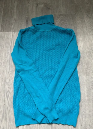 Pull col roulé/montant turquoise canard - Maille tressée - T.U (Taille Unique) - Officine Nazzaro, marque: Nazzaro, état: Bon état, taille: L / 40 / 12, 3,00 €, 3,85 € Protection acheteurs incluse