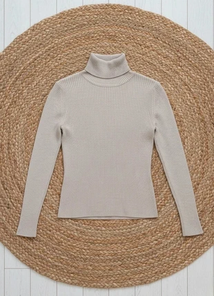 Pull col roulé côtelé beige clair, merk: meiya, staat: Heel goed, maat: S / 36 / 8, € 27,90, € 30,00 inclusief Kopersbescherming