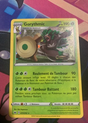 Gorythmic holographique crack ice 15/202, marca: Pokémon, estado: Muito bom, €1.00, €1.75 inclui Proteção do Comprador Pro
