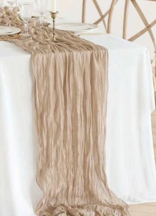 7 Sheer table runners chemin de table beige brown tan colour wedding 90*180cm and 90*300cm, marca: Wedding, estado: Novo sem etiquetas, €4.00, €4.90 inclui Proteção do Comprador