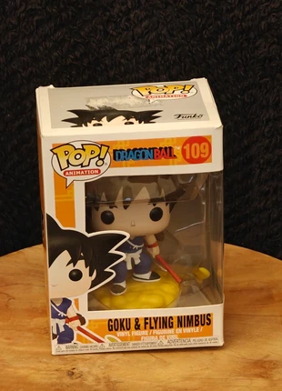 Funko pop dragon ball goku & flying nimbus 109, merk: Funko, staat: Veelgebruikt, maat: Pasgeborene, 44 cm, € 6,00, € 7,00 inclusief Kopersbescherming