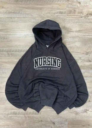 Sweat Pull à Capuche Sweater Hoodie Nursing University of Windsor Gris XL Vintage Rétro USA 00s, marca: Vintage Dressing, estado: Muy bueno, tamaño: XL, 18,00 €, 19,60 € Protección al comprador incluida