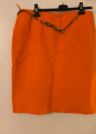 Jupe droit orange, marque: Jacqueline Riu, état: Neuf sans étiquette, taille: XXXL / 46 / 18, 15,00 €, 16,45 € Protection acheteurs incluse