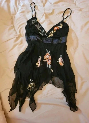 Top noir fairy Brodée à strass y2k, brand: COQUETTE, condition: Very good, size: S / 36 / 8, €18.00, €19.60 includes Buyer Protection Pro