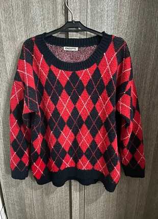 Maglione natalizio L/XL – Blu e Rosso • Ottime Condizioni, marca: Vince Otto, estado: Muito bom, tamanho: XL / 42 / 14, €4.50, €5.43 inclui Proteção do Comprador