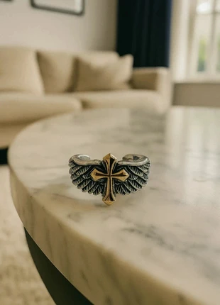 Bague Templier Doré et Argenté ajustable chevaliere religieux, brand: Bague Templier, condition: New with tags, size: Adjustable, €8.97, €10.12 includes Buyer Protection Pro