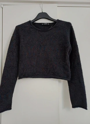 Pullover crop glitter Pull&Bear g ● Tg M, merk: Pull & Bear, staat: Heel goed, maat: M / 38 / 10, € 5,00, € 5,95 inclusief Kopersbescherming