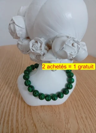 Cadeau homme femme Malachite bracelet en pierres naturelles Lithothérapie méditation, état: Très bon état, 12,00 €, 13,30 € Protection acheteurs (Pro) incluse