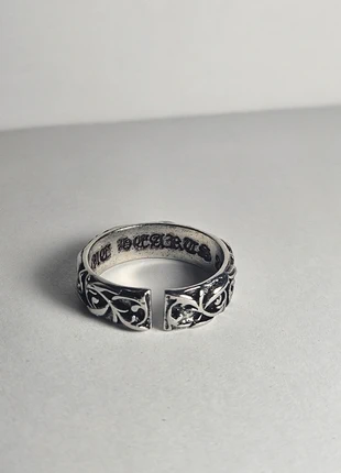 Bague argentée - Lys, marque: CHROME, état: Neuf sans étiquette, taille: Ajustable, 5,99 €, 6,99 € Protection acheteurs incluse