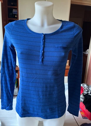 Tee shirt Pimkie bleu rayure fines noires taille 36, brand: Pimkie, condition: Very good, size: S / 36 / 8, €2.00, €2.80 includes Buyer Protection