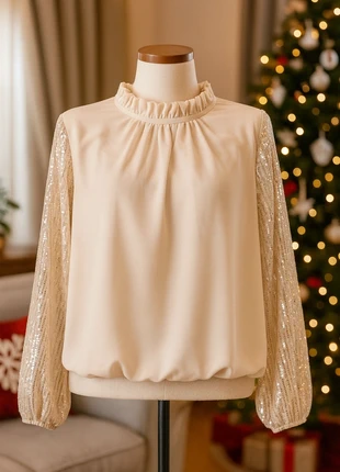 Blouse manche à sequins, brand: Boutique indépendante, condition: New with tags, size: One size, €23.99, €25.89 includes Buyer Protection