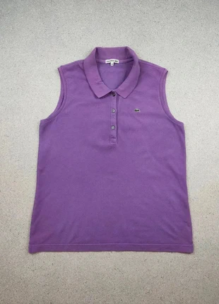 Polo sans manches Lacoste Femme | Violet | Taille 44 L Femme | Coton et élasthanne, brand: Lacoste, condition: Very good, size: L / 40 / 12, €14.00, €15.40 includes Buyer Protection Pro
