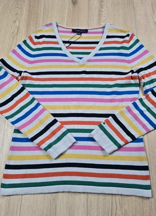 Sweat-Shirt Tommy Hilfiger Multicolore a Col V Femme (Taille S), marca: Tommy Hilfiger, estado: Muito bom, tamanho: S / 36 / 8, €8.00, €9.10 inclui Proteção do Comprador Pro