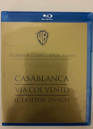 Codanetto Via col vento + Casablanca + Il Dottor Zivago bluray, condizioni: Ottime, €12.00, €13.30 include la Protezione acquisti