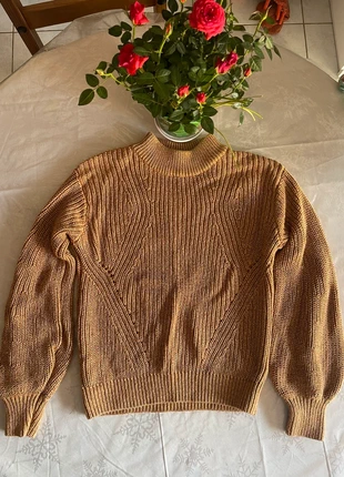 Pull en Mailles beige doré brillant, marque: H&M, état: Très bon état, taille: XS / 34 / 6, 3,00 €, 3,85 € Protection acheteurs incluse