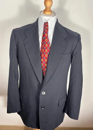 Blazer homme gris bleu à rayures – style business vintage – Givenchy – Taille EU 50 L, marke: Givenchy, zustand: Sehr gut, größe: L, 30,00 €, 32,20 € inklusive Vinted-Käuferschutz