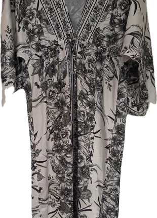 new collection elegante bloemenprint kaftan/maxi-jurk free size, staat: Heel goed, maat: Universele maat, € 7,00, € 8,05 inclusief Kopersbescherming