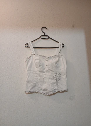 Top court blanc avec joli décolleté " Paul brial" taille s/m, marque: Paul Brial, état: Très bon état, taille: M / 38 / 10, 5,00 €, 5,95 € Protection acheteurs incluse