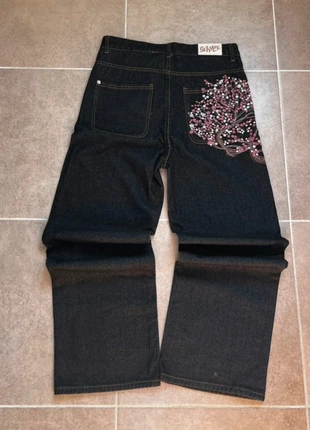 Jean Baggy Noir Brodé Fleur de Cerisier - Streetwear Y2K - Taille M, marque: Japan Style, état: Très bon état, taille: M, 54,90 €, 58,35 € Protection acheteurs incluse