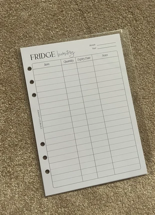 Joanne’s journals page inserts fridge kitchen inventory organiser, brand: Joannes Journals, condition: New with tags, £2.00, £2.80 includes Buyer Protection