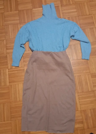 Gonna Longuette a Tubino Zara Color Cammello/Beige in Maglia a Costine - Taglia M, marke: Zara, zustand: Sehr gut, größe: M / 38 / 10, 9,00 €, 10,15 € inklusive Vinted-Käuferschutz