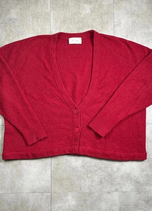 Cardigan American Vintage rouge épais col V en laine boutons rouges taille M, brand: American Vintage, condizioni: Ottime, taglia: M / IT 42 / EU 38, €40.00, €42.70 include la Protezione acquisti