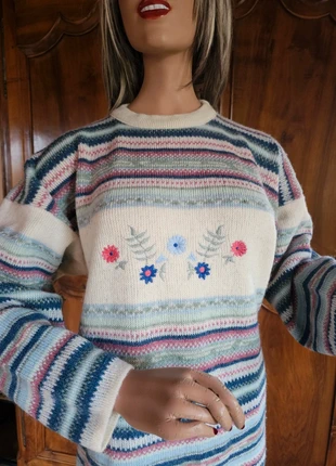 Rayures et fleurs, le mélange parfait pour un style cosy, brand: Vintage Dressing, condition: Very good, size: XXL / 44 / 16, €18.00, €19.60 includes Buyer Protection Pro