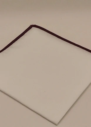 Pańuelo de bolsillo algodón blanco ribete borgoña, marque: Local, état: Neuf sans étiquette, 4,95 €, 5,90 € Protection acheteurs incluse