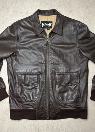 Magnifique Veste aviateur en cuir d’agneau - Schott NYC vintage marron – XL – Authentique USA, marca: Schott, estado: Muy bueno, tamaño: XL, 175,00 €, 184,45 € Protección al comprador Pro incluida