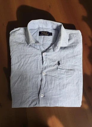 Camicia Uomo Polo Ralph Lauren Azzurro Chiaro M | 100% Cotone Texture Lino | Lusso Casual, marque: Ralph Lauren, état: Très bon état, taille: M, 15,00 €, 16,45 € Protection acheteurs incluse