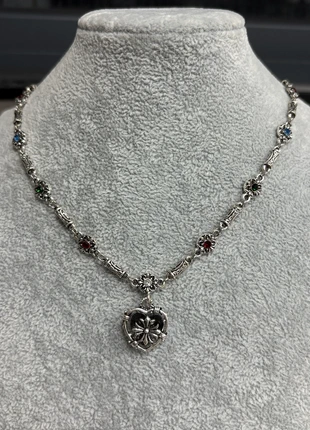 Collier Cœur Croisé et Fleur, marque: Femme, état: Neuf avec étiquette, 4,50 €, 5,43 € Protection acheteurs incluse