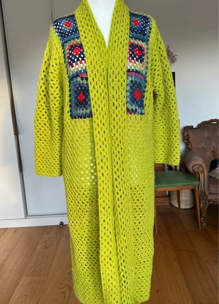 Handmade Crochet Cardigan – Granny Square Style – FR•UA – size m/l – Lime Green – Unique Piece, marque: Fait Main, état: Neuf avec étiquette, taille: M / 38 / 10, 95,00 €, 100,45 € Protection acheteurs incluse
