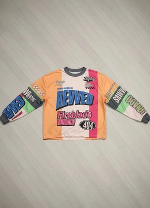 Streetwear T-shirt Manches Longues REVVED, imprimé course multicolore, brand: Vintage Dressing, condition: Very good, size: M, €50.00, €53.20 includes Buyer Protection