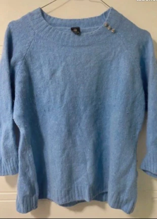 Pull-over encolure ronde en angora et laine bleu T36/38 marque UJA collection, brand: Angora, condition: Very good, size: S / 36 / 8, €17.00, €18.55 includes Buyer Protection