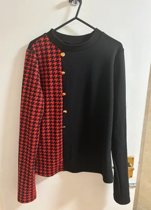 Black and red long sleeve top, brand: Shein, condition: Very good, size: XL / UK 20-22, £3.50, £4.38 includes Buyer Protection