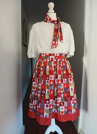 Jupe pin up calendrier de l avent, marque: le repaire des pin up., état: Neuf sans étiquette, taille: XXL / 44 / 16, 15,00 €, 16,45 € Protection acheteurs incluse