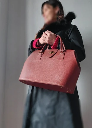 Sac cuir grainé cognac grand modèle structuré vintage doctor bag, brand: Vintage Dressing, condition: Very good, €28.00, €30.10 includes Buyer Protection Pro
