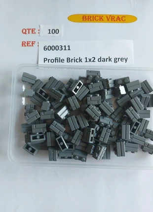 Lego vrac briques 1x2 dark grey gris foncé effet maçonnerie profile, brand: LEGO, condition: Very good, size: One size, €6.00, €7.00 includes Buyer Protection Pro