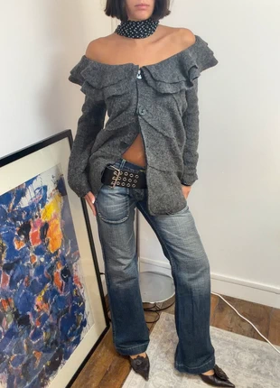 Manteau en laine gris épaule dénudée vintage, marque: Vintage Dressing, état: Très bon état, taille: M / 38 / 10, 38,00 €, 40,60 € Protection acheteurs incluse