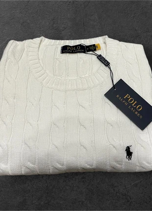 Witte cableknit sweater Ralph Lauren maat M 100% katoen, merk: Ralph Lauren, staat: Nieuw met prijskaartje, maat: M, € 60,00, € 63,70 inclusief Kopersbescherming