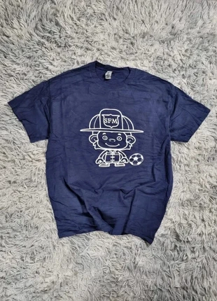 T-shirt Graphique Bleu Marine Gildan Motif Enfantin SFM Casquette Foot, brand: Vintage Dressing, condition: Very good, size: M, €12.00, €13.30 includes Buyer Protection Pro